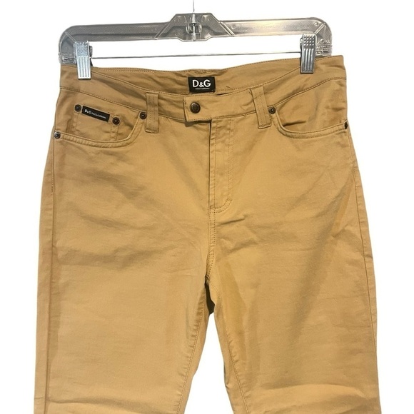 Dolce & Gabbana D&G Womens Straight Leg Pants Waist US 29 Tan Khaki Excellent - Picture 3 of 9